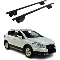 Omtec Dachträger Grundtäger für Suzuki SX4 S-Cross mk2 2013-2021 75kg Metall Schwarz