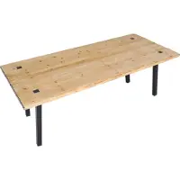 Mendler Esstisch MCW-L75, Tisch Esszimmertisch, Industrial Massiv-Holz MVG- 200x90cm, natur