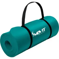 Movit Gymnastikmatte Pilates, Gymnastik, Yoga, Matte - hautfreundlich und , Yogamatte für Zuhause oder Unterwegs - 183x60x1,0cm, Petrol