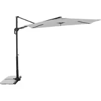 Doppler , Sonnenschirm / Pendelschirm "Active City Green Edition 240 x 135", hellgrau, 240 x 135 cm