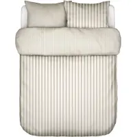 Marc O'Polo Bettwäsche Classic Stripe Oatmeal Bio-Baumwollsatin-155 x 220 cm