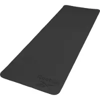 Reebok Yogamatte Schwarz, 4 mm dick, 176 x 61 cm, aus recycelten Materialien