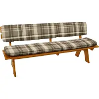 Degamo Bankauflage Bankpolster Auflagenset SEATTLE für Bank 4-sitzer 195cm, grau/beige kariert, 2-teilig