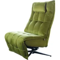 KAWOLA Sessel MIKO Relaxsessel drehbar Velvet grün