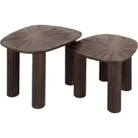 KAWOLA Couchtisch INKA Set 2-tlg. Teakholz braun viereckig