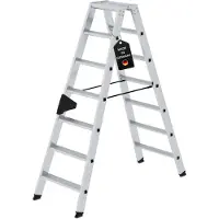 Proregal Stufen-Stehleiter beidseitig begehbar 2x7 Stufen