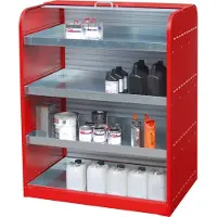 Bauer Gefahrstoff-Rollladenschrank, Typ RSG-4, rot RAL3000