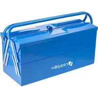 Högert Technik Werkzeugkasten aus Metall für Werkzeug und Kleinteile - Werkzeugbox/Werkzeugkoffer - 50cmX20.5cmX29.cm - Box mit vollständig zugänglichen Fächern - stabiler Koffer