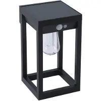 LINDBY Enea Smart Solarzelle Wandleuchte w/Sensor Schwarz - , Enea, dimmbar, Schwarz, für Balkon, Kunststoff, Modern