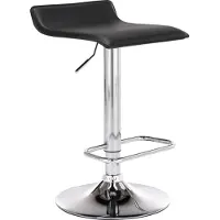 TPFLiving Barhocker Dynasty One Gestell Metall in Chromoptik Kunstleder Schwarz
