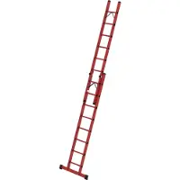 Proregal Sprossen-Schiebeleiter 2-teilig GFK mit Standard-Traverse 2x8 Sprossen