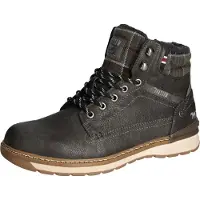 Mustang Herren Stiefelette Schnürboot Warmfutter gepolsterter Schaft 4141-610, Größe:44 EU, Farbe:Schwarz