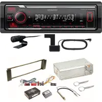 Kenwood KMM-BT408DAB Bluetooth USB Digitalradio Einbauset für Audi A3 8L A6 4B