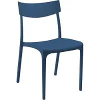 Dmora Gartenstuhl Lupia, Gartensitz, Outdoor-Stuhl, Outdoor-Sessel, Italy, 54x46 h80 cm, Blau