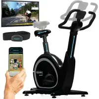 Skandika Ergometer Abisko Weltneuheit | Premium EMS-Widerstand, Smarter Heimtrainer App Steuerung, Automatische Lenker & Satteleinstellung