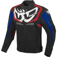 Berik Radic Evo Schwarz Rot Blau Wasserdichte Motorrad Textiljacke Größe 52
