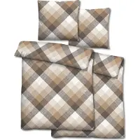 Sleezzze Doppelpack Castell Baumwoll-Satin Bettwäsche 135 x 200 cm + 80 x 80 cm