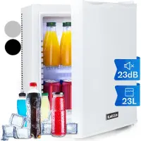 Klarstein Mini Kühlschrank für Zimmer, 23L Mini-Kühlschrank für Getränke & Kosmetik, Kleine Minibar, Kühlschrank Klein & Leise, Verstellbare Ablage, Kleiner Skincare Kühlschrank 5-15°C