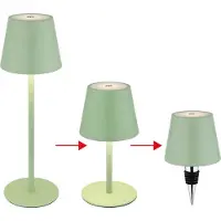Globo 58488BG VANNIE I Tischleuchte Metall blassgrün matt, LED