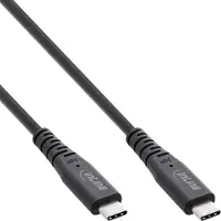 InLine USB4 Kabel, USB-C ST/ST, PD 240W, 8K60Hz, TPE schwarz, 1m, 1 m, USB C, USB C, USB4 Gen 3x2, 40 Gbit/s, Schwarz