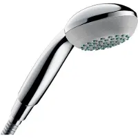 Hansgrohe Crometta 85, Handduschbrause mit Kopf, Chrom, Wand