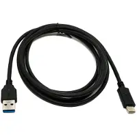 System-S USB 3.1 Kabel 2 m Typ C Stecker zu 3.0 A Stecker 5 Gbit/s 100W in Schwarz