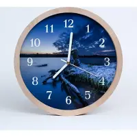 Tulup Holzuhr 30fi cm wanduhr - Landschaft Landschaft
