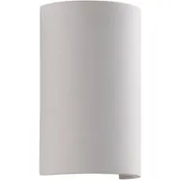 LINDBY Colja Round Wandleuchte White - , Colja, dimmbar, Weiß, für Wohnzimmer, Gips / Ton, Modern