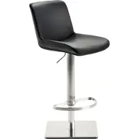 Mayer Barstuhl Sitzmöbel 1287 40 x 49 x 81 cm Edelstahl schwarz