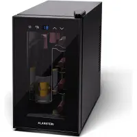 Klarstein Weinkühlschrank,1 Zone Getränkekühlschrank mit Glastür, Leiser Indoor/Outdoor Kühlschrank, 21L Flaschenkühlschrank Klein, Weinschrank für Getränke, Weinkühler für 8 Flaschen