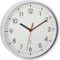 TFA-Dostmann Analoge Funkwanduhr mit Sekundenzeiger und Glasabdeckung 60.3550.02