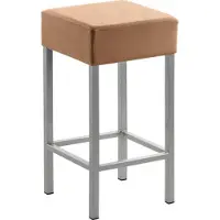 Mayer Barstuhl Sitzmöbel 1113 34 x 34 x 65 cm Stahl perlsilber/hellbraun