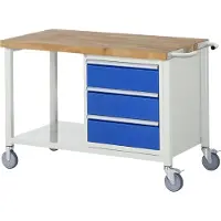 RAU Fahrbare Werkbank Modell 8157 BxTxH 1250x700x880mm