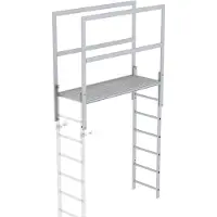 MUNK Günzburger Steigtechnik MUNK Attika-Überstieg in Sonderlängen Aluminium eloxiert 1600mm