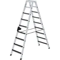 Proregal Stufen-Stehleiter beidseitig begehbar mit clip-step R13 2x9 Stufen