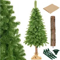 Springos Künstlicher Weihnachtsbaum Kiefer Naturstamm Jutesack 160 cm