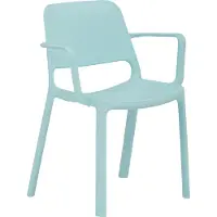 58 aufm Kessel Stapelstuhl im 4er-Set Heidi 62 x 82 x 55 Plastikstuhl Himmelblau 19122