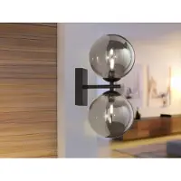 LUCE Design Wandleuchte Honey Schwarz Rauchglas