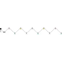Globo 36800-10 Solar-Lichterkette Kunststoff schwarz matt, 10x LED