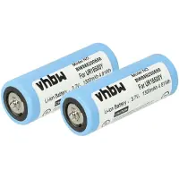 VHBW 2x Akku kompatibel mit Braun Silk Epil 7 Dual Epil. 7871 WD (5377, 7 Dual Epil. 7791 WD (5377) Rasierer (1300 mAh, 3,7 V, Li-Ion)