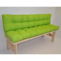 Rattani Premium Kissen / Polster für Gartenbank / Bankkissen 150 cm Colore verde chiaro (hellgrün)