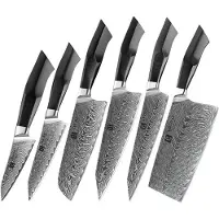 Xinzuo - 6-teiliges Damast-Messerset - B32 Feng Serie