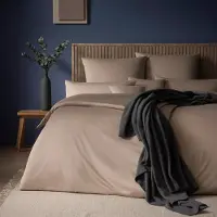 Estella Mako Interlock Jersey Bettwäsche Uni Takoma Kissenbezug einzeln 40x80 cm bahama