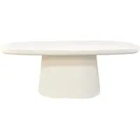 SIT Möbel Couchtisch | bootsförmige Tischplatte | Kalkputz naturweiß | B 122 x T 70 x H 46 cm | 14980-10 | Serie HOLVIK