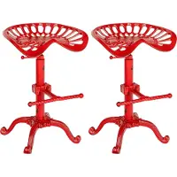CLP 2er Set Barhocker Butch höhenverstellbar rot