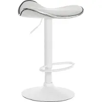 DELUKE Barhocker TANOR - Kunstleder Weiß 45x45x71 cm Weiß | Barstuhl Höhenverstellbar Drehbar Tresenhocker Tresenstuhl Kneipenhocker Kneipenstuhl