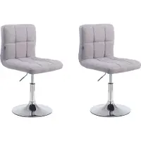 CLP 2er Set Lounger Palma V2 Stoff Lounger höhenverstellbar und drehbar. grau