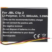 AccuCell Akku passend für JBL Clip 2 Li-Polymer Akku GSP383555 3,7V, 800mAh, 3,0Wh, built-in, ohne Werkzeug