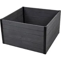 TRUTZHOLM Hochbeet Beeteinfassung mit Wühlmausgitter 100x100x56 cm ca. 516 Liter Holzoptik Komposter