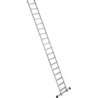 Euroline Premium 30174 Alu Stufenanlegeleiter mit integriertem Anlegegummi 18 Stufen